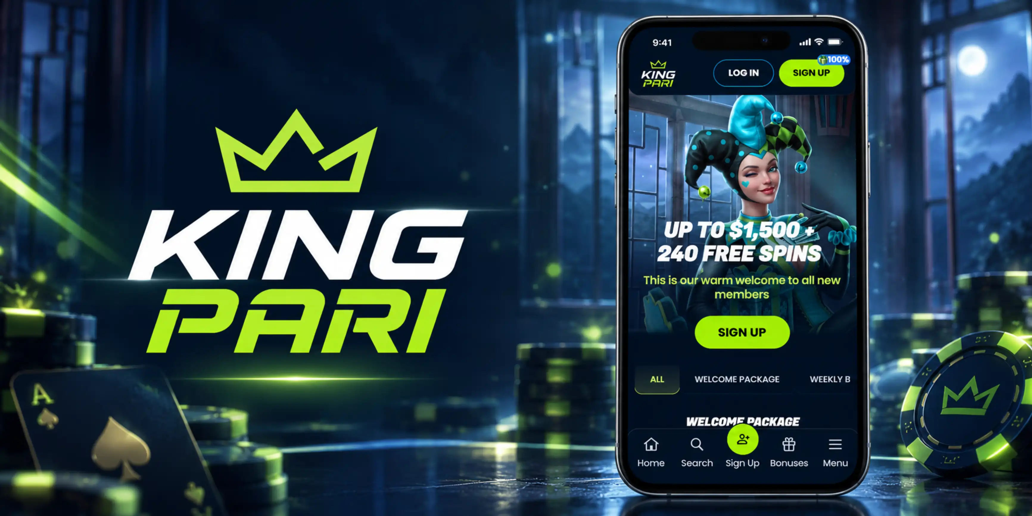 Kingpari Casino App Screenshot